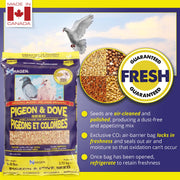Hagen Pigeon & Dove Seed, Original Formula Bird Food, 6 lb Bag | Nutritionally Complete Seed Mix with Vitamins & Minerals, Wild & Captive Bird Diet, Insect-Resistant Air-Tight Packaging