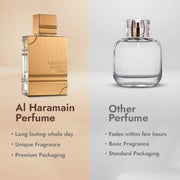 Al Haramain Amber Oud Arabic Long Lasting Perfume for Women & Men, 2 oz | Long Lasting Cologne for Men & Women with Bergamot, Green Notes, Melon, Pineapple & Vanilla, Sweet Gift for Adults