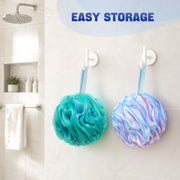 AmazerBath Loofah Sponge 75g/Piece, Exfoliating Bath Sponge Body Scrubber - Loofa Set of 4 Flower Color (Large, Green-Purple)