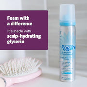 Women's Rogaine 5% Minoxidil Topical Foam, Unscented, 2 x 2.11 oz | Once-a-Day Hair Loss Treatment for Women, Regrow Fuller, Thicker Hair, Unscented, 4-Month Supply
