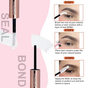 Lash Bond and Seal Lash Glue Waterproof LAUBESS 2-IN-1 Cluster Lash Glue for Eyelash Clusters 72H 10ml (White/Clear)