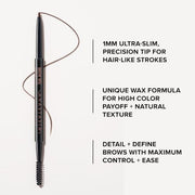 Anastasia Beverly Hills - Brow Wiz Ultra-Slim Precision Eyebrow Pencil | Precision Tip For Defined Brows, Natural Hair-Like Finish, High-Pigment, Long-Lasting Formula, Built-In Spoolie.