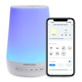 Momcozy Smart Baby Sound Machine with Night Light, White Noise Machine | Toddler Sleep Trainer 34 Soothing Sleep Sounds, Timer, App Remote Control, Egg Light, Personal Sleep Routine Alarm Clock