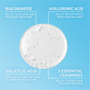 CeraVe Renewing Salicylic Acid Cleanser, Gentle Exfoliating Face Wash, 16oz | Skin Care with Hyaluronic Acid & Niacinamide, Facial Cleanser, Face Cleanser, Ceramides, Fragrance Free, Non-Comedogenic