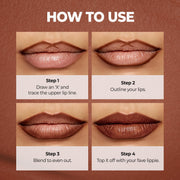 Laka Lip Liner - Creamy Matte Lip Contour | #02 Suede Pink | Muted Nude Pink | Precise Lip Liner Pencil for Shaping & Overlining | Long-Lasting Waterproof Formula | No Sharpening