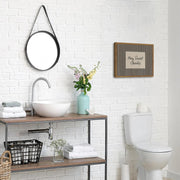Hey Sweet Cheeks Bathroom Sign Wall Art Funny Black Striped Quote Restroom Wall Decor Picture Trendy Girl Bathroom Poster Canvas Painting Print 12x16 inch Wood Framed