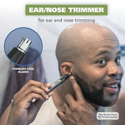 Wahl Micro Groomsman Battery Personal Trimmer for Eyebrows, Nose & Ear | Compact Quick Touch-Up Hair Trimmer For Eyebrows, Neckline, Nose, And Ear Hair With Rinseable Heads – Model 5640-600