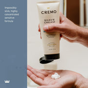Cremo Shaving Cream for Men, Sensitive, 6 Fl Oz | Barber grade, Smooth shave cream, Cooling finish, Helps with razor irritation, Slick hydrating formula