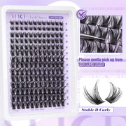 ALICE Lash Clusters Wispy Eyelash Clusters 10-18mm 168pcs Cluster Eyelash Extensions Natural Volume Lash Extensions DIY Individual Lashes with Soft Thin Band