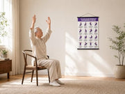 Tai Chi Chair Workout Chart, Chair Tai Chi for Seniors Poster, 16 x 24 Inch | Seated Tai Chi for Beginners: 16 Illustrated Chair Exercises for Balance, Flexibility and Mobility, Easy to Roll Up and Store