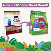 ZuPreem Smart Selects Parakeet & Budgie Food, Seed Blend, Small, 2 lb | Bird Food, Parrot & Parakeet Food, Budgie, Pellet Mix, Smart Pellets, Vitamins, Minerals, Seed Blend, Made in USA