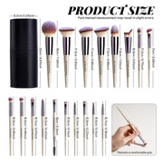BS-MALL Makeup Brush Set 18 Pcs Professional Foundation Powder Concealers Eyeshadow Blush Synthetic Makeup Brushes with Labeled instruction Black Case Upgraded Version