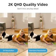 aosu 2K Indoor Camera,Baby Monitor for Home Security with 2.4GHz WiFi only | 360° Home View,One-Touch Calls,Smart Motion Tracking,IR Night Vision & 24/7 Recording,Compatible with Alexa/Google