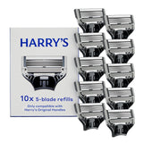 Harry's Original Razor Blades for Men - 10 Count | Premium Razor Blade Refill Cartridges - German Engineered