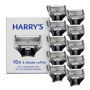 Harry's Original Razor Blades for Men - 10 Count | Premium Razor Blade Refill Cartridges - German Engineered