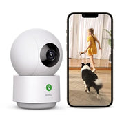 aosu 2K Indoor Camera,Baby Monitor for Home Security with 2.4GHz WiFi only | 360° Home View,One-Touch Calls,Smart Motion Tracking,IR Night Vision & 24/7 Recording,Compatible with Alexa/Google