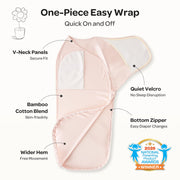 Momcozy Swaddles for Newborns, Quiet Fastener Swaddle for Infant 0-3 Months | New-Parent-Friendly Sleep Sack, Reduce Startle Reflex, Newborn Boys Girls Registry Essentials, 2-Pack, Bloom