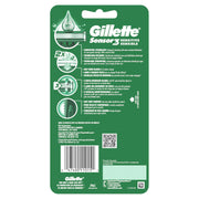 Gillette Sensor3 Sensitive Men's Disposable Razor, 4 Razors
