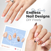 Modelones Short Almond Nail Tips 360pcs Clear Pre-etched Fake Press On Nail | Clear Soft Full Cover Half Matte Acrylic Gel Tips Extension for Salon & Home Use 15 Sizes