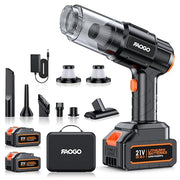 Car Vacuum Portable Cordless, 50000Pa High Power Brushless Motor, Rechargeable Handheld Vacuum with 2 Batteries & Charger, 6-in-1 Vacuum Cleaners for Home, Pet Hair & Keyboard, Ink Black