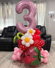 2 Balloon - Pastel Pink Birthday Number Balloons, 40 Inch Decorations