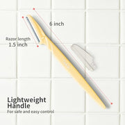 Tinkle Dermaplaning Tool 6ct, Dermaplane Razor for Women, Safe and Easy Peach Fuzz Remover, Eyebrow Trimmer with Protective Cover, Stocking Stuffers