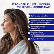 Routine Wellness Anti-Thinning Shampoo & Conditioner - Rose Hips | Clinically tested shampoo for thinning hair with biotin, pea peptides, saw palmetto oil, color safe, sulfate free
