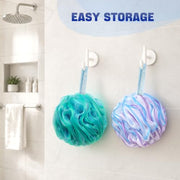 AmazerBath Loofah Sponge 75g/Piece, Exfoliating Bath Sponge Body Scrubber - Loofa Set of 4 Flower Color (Large, Green-Purple)