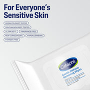 Cetaphil Gentle Makeup Remover Face Wipes, Fragrance Free, 25 Count | Sensitive skin safe, alcohol-free, fragrance-free, daily facial cleansing, removes makeup, dermatologist recommended