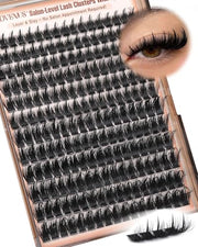 Goddvenus Manga Lash Clusters With Spikes Wispy Cluster Eyelash Extensions Full-volume Anime Eyelashes Clusters Reusable Faux Mink Fairy Individual Lash Extension (D Curve 12-18mm 204 pieces)