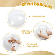 60pcs Gold and White Balloons 12inch with Metallic Gold Confetti Balloons | Wedding, Engagement, Baby Shower, Birthday Party Decorations