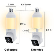 WYZE Bulb Cam - 2K HD Smart Light Bulb Security Camera, E26 Socket | Color Night Vision, 800-Lumen Dimmable LED, 160° Wide View, Motion Detection & Siren, Works with Alexa & Google Assistant