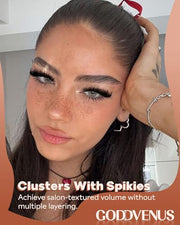 Goddvenus Manga Lash Clusters With Spikes Wispy Cluster Eyelash Extensions Full-volume Anime Eyelashes Clusters Reusable Faux Mink Fairy Individual Lash Extension (D Curve 12-18mm 204 pieces)