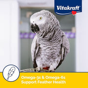 Vitakraft Menu Parrot Food 5 lb. | Nutrient-Rich Seed Blend, Natural Foraging Mix, Daily Diet Formula, Resealable Bag, 5 lb Pack