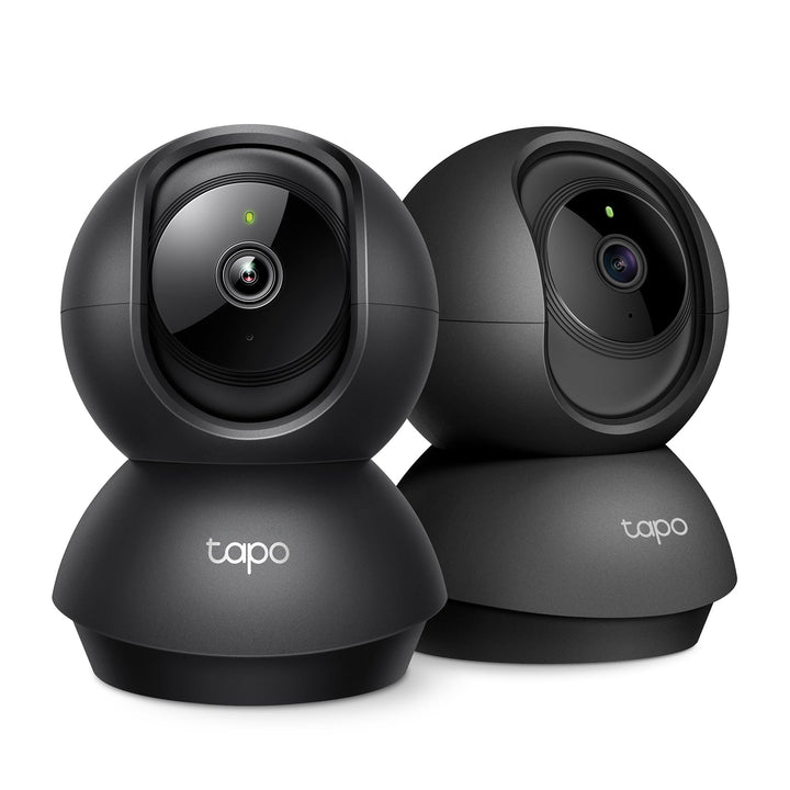 Tapo 2K Pan Tilt Security Camera for Baby Monitor, Dog Camera,C211(2-Pack) | Motion Detection, 2-Way Audio Siren, Night Vision, Cloud &SD Card Storage, Works with Alexa & Google Home, Black