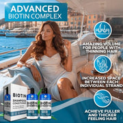 BELLISSO Biotin Shampoo and Conditioner Set - Sulfate & Paraben Free | Hair Thickening & Volumizing with Added Keratin to Help Boost Fuller Looking Hair for Men & Women with Fine or Thinning Hair