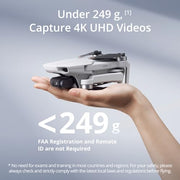 DJI Mini 4K, Drone With 4K UHD Camera, Under 249 g | 3-Axis Gimbal, 10km Video Transmission, Auto Return, Wind Resistance, 31-Min Flight Time, Intelligent Flight