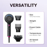 Wavytalk Blown Away Ionic Hair Dryer with Diffuser for Curly Hair