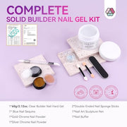 SAVILAND 60g Solid Builder Nail Gel Non-Sticky Sculpting Gel for Nail Art | 3d Sculpting Molding Gel for Carving Pattern Extension, Clay like Texture with Sequins Chrome Powder, Nail Art Home Manicure
