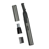 Wahl Micro Groomsman Battery Personal Trimmer for Eyebrows, Nose & Ear | Compact Quick Touch-Up Hair Trimmer For Eyebrows, Neckline, Nose, And Ear Hair With Rinseable Heads – Model 5640-600