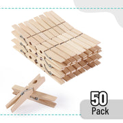 Mr. Pen- Large Wooden Clothes Pins, 2.9 Inch, 50 Pack | Natural Wood Clips for Crafts, Classroom Projects, Hanging Photos, Chip Bags, Decoration, Rust Resistant Spring