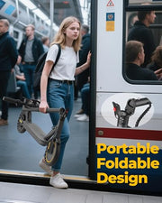 WERHY Electric Scooter, 350W/500W Powerful Motor & 8.5''/10'' Tire | Longe Range Up to 16/21/28Miles, Folding &Dual Braking