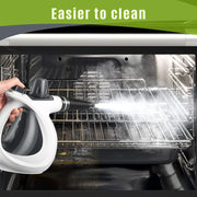 Phueut Pressurized Handheld Multi-Surface Natural Steam Cleaner with 12 pcs Accessories, Multi-Purpose Steamer for Home Use, Steamer for Cleaning Floor, Upholstery, Grout and Car (Grey)