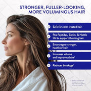 Routine Wellness Anti-Thinning Shampoo & Conditioner - Rose Hips | Clinically tested shampoo for thinning hair with biotin, pea peptides, saw palmetto oil, color safe, sulfate free