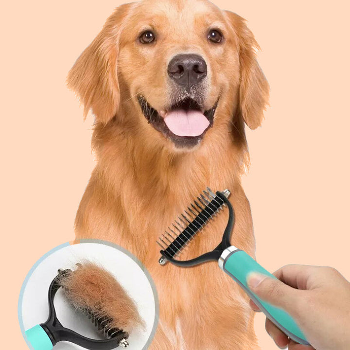 🐕 50% OFF NOW! 🐈 Double-Sided Deshedding Pet Grooming Brush