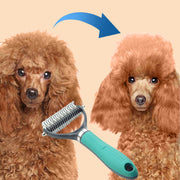 🐕 50% OFF NOW! 🐈 Double-Sided Deshedding Pet Grooming Brush